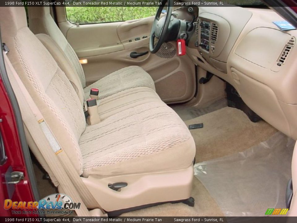 1998 Ford F150 XLT SuperCab 4x4 Dark Toreador Red Metallic / Medium Prairie Tan Photo #20