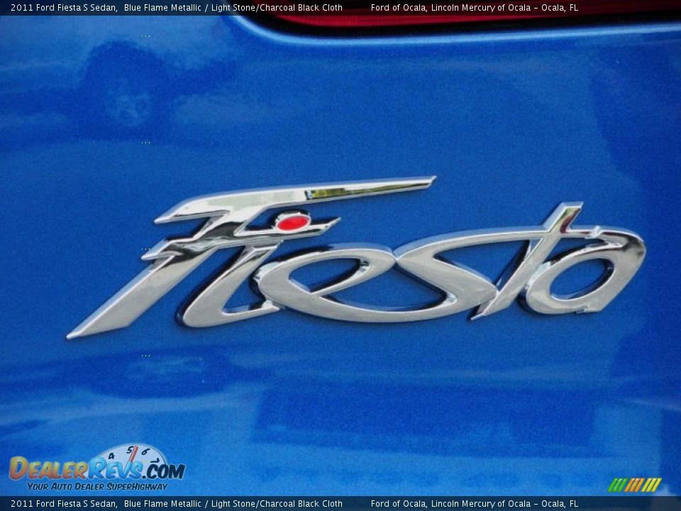 2011 Ford Fiesta S Sedan Blue Flame Metallic / Light Stone/Charcoal Black Cloth Photo #4