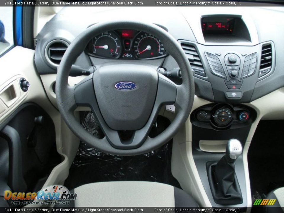 2011 Ford Fiesta S Sedan Steering Wheel Photo #7