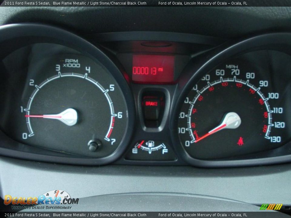 2011 Ford Fiesta S Sedan Blue Flame Metallic / Light Stone/Charcoal Black Cloth Photo #8