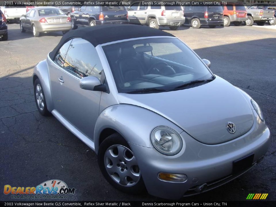 2003 Volkswagen New Beetle GLS Convertible Reflex Silver Metallic / Black Photo #2