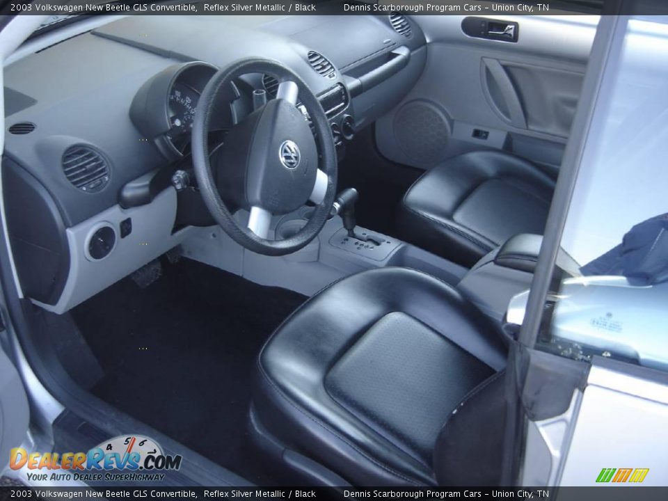 2003 Volkswagen New Beetle GLS Convertible Reflex Silver Metallic / Black Photo #4