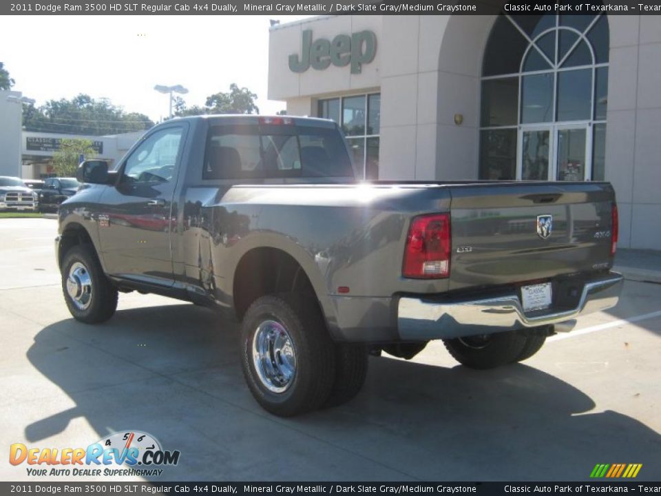 2011 Dodge Ram 3500 HD SLT Regular Cab 4x4 Dually Mineral Gray Metallic / Dark Slate Gray/Medium Graystone Photo #3