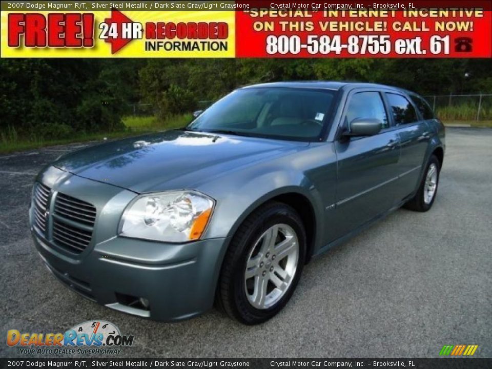 2007 Dodge Magnum R/T Silver Steel Metallic / Dark Slate Gray/Light Graystone Photo #1