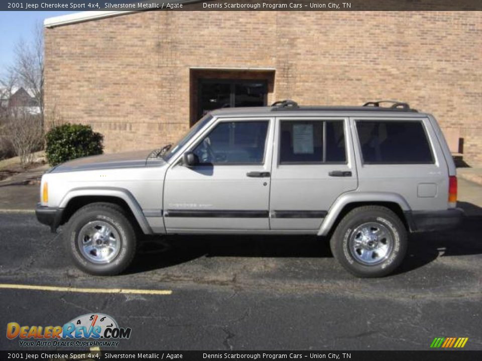 2001 Jeep Cherokee Sport 4x4 Silverstone Metallic / Agate Photo #1