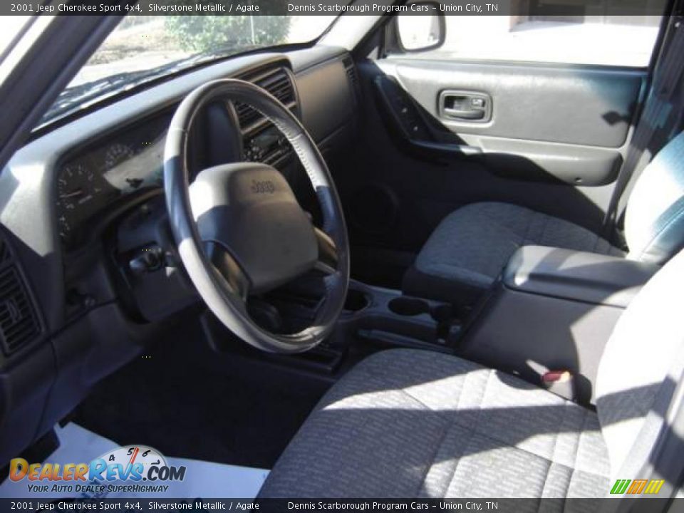 2001 Jeep Cherokee Sport 4x4 Silverstone Metallic / Agate Photo #3