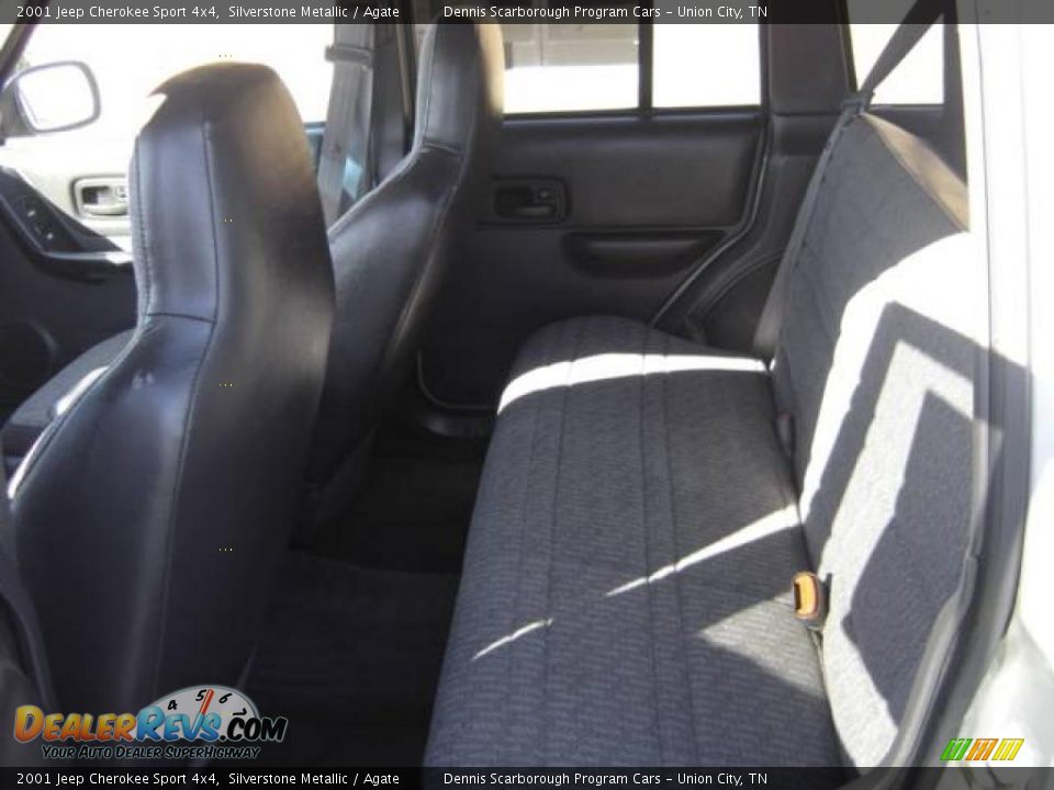 2001 Jeep Cherokee Sport 4x4 Silverstone Metallic / Agate Photo #4