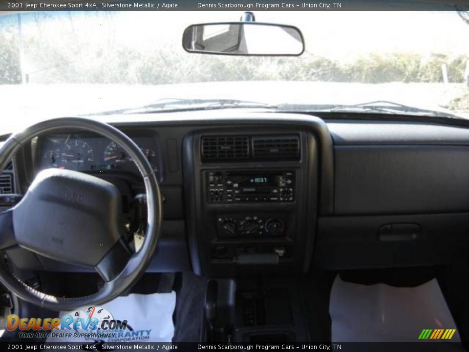 2001 Jeep Cherokee Sport 4x4 Silverstone Metallic / Agate Photo #5