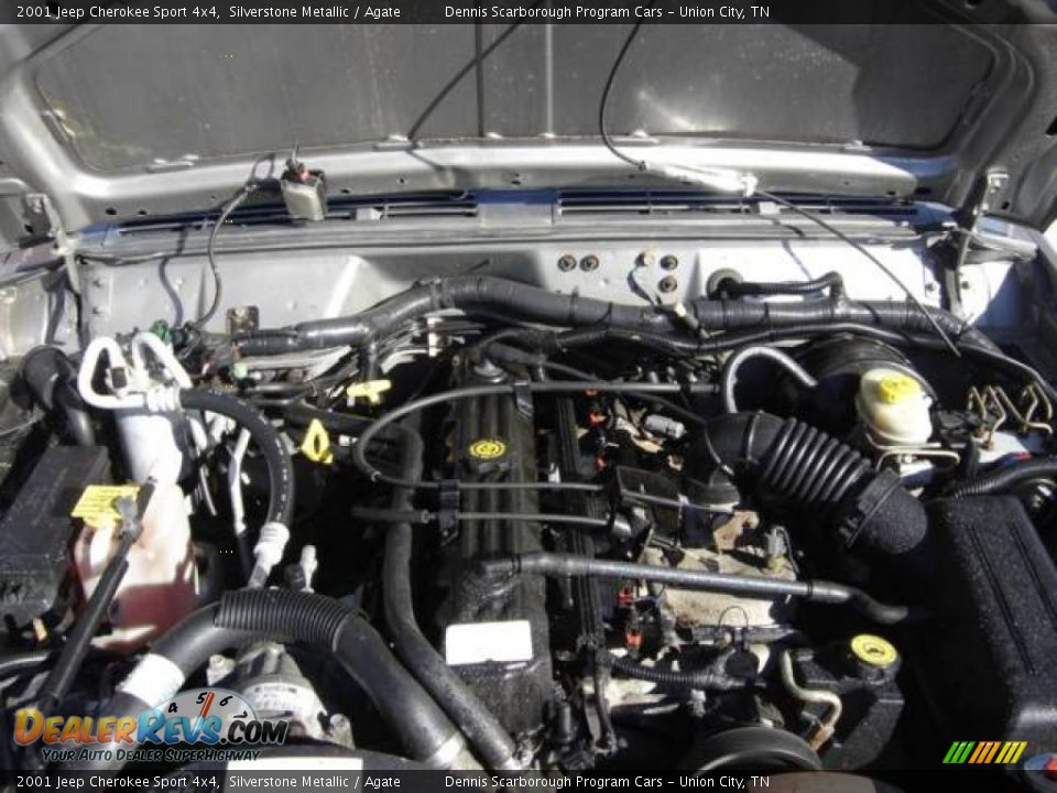 2001 Jeep Cherokee Sport 4x4 Silverstone Metallic / Agate Photo #6