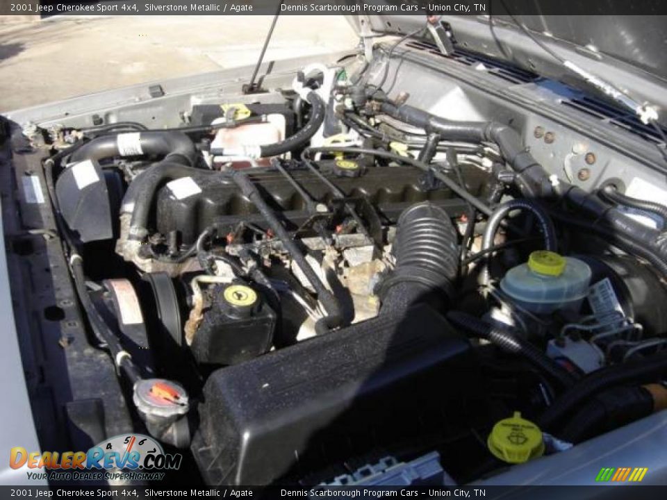 2001 Jeep Cherokee Sport 4x4 Silverstone Metallic / Agate Photo #7