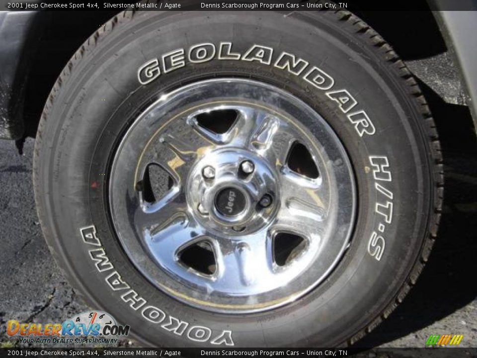 2001 Jeep Cherokee Sport 4x4 Silverstone Metallic / Agate Photo #11