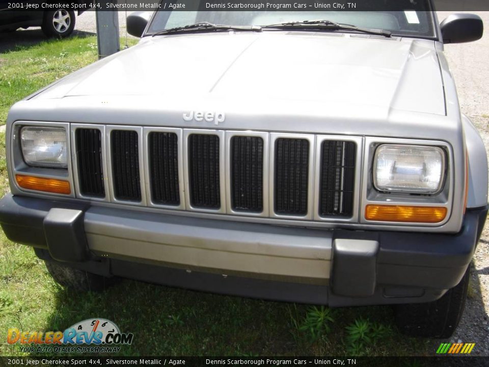 2001 Jeep Cherokee Sport 4x4 Silverstone Metallic / Agate Photo #13