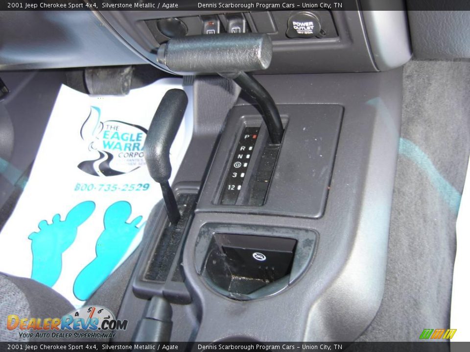 2001 Jeep Cherokee Sport 4x4 Silverstone Metallic / Agate Photo #17