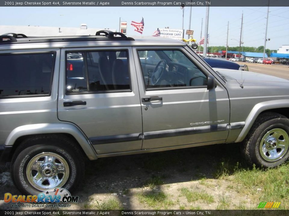 2001 Jeep Cherokee Sport 4x4 Silverstone Metallic / Agate Photo #18