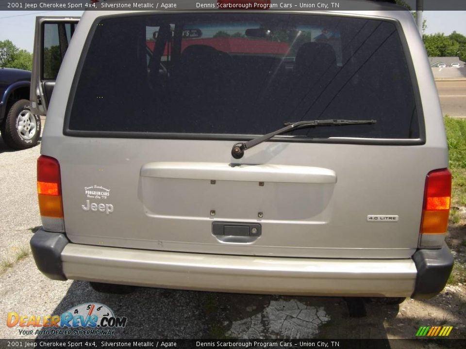 2001 Jeep Cherokee Sport 4x4 Silverstone Metallic / Agate Photo #19