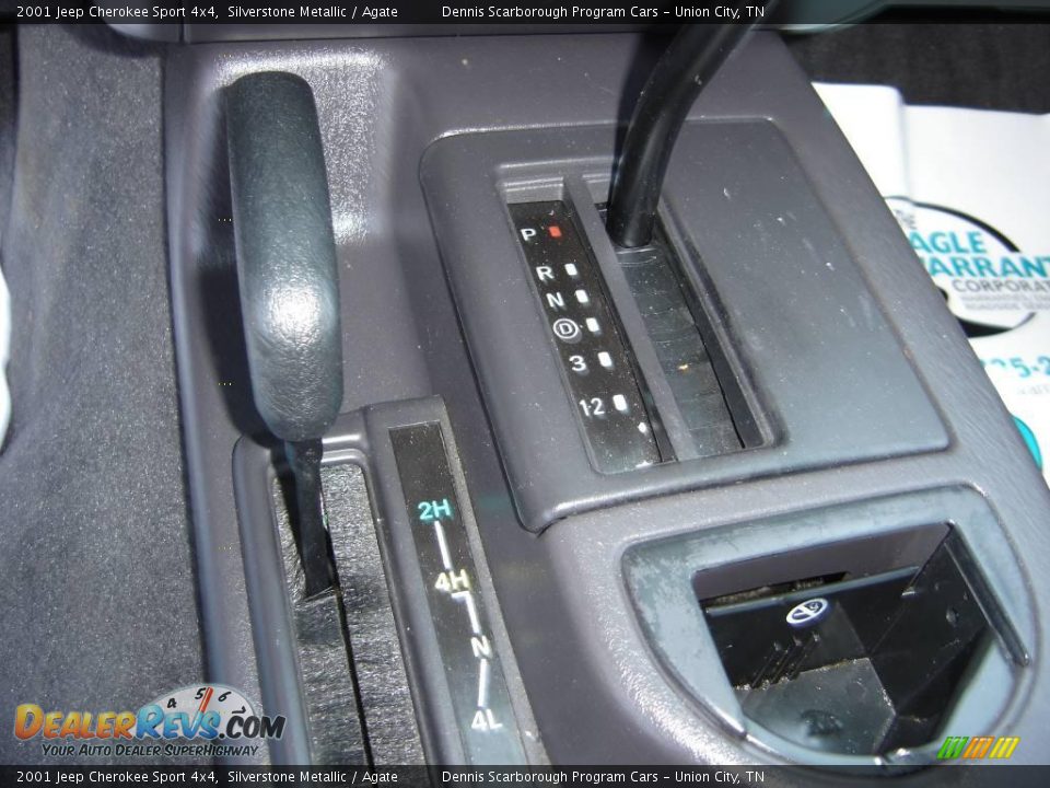 2001 Jeep Cherokee Sport 4x4 Silverstone Metallic / Agate Photo #20