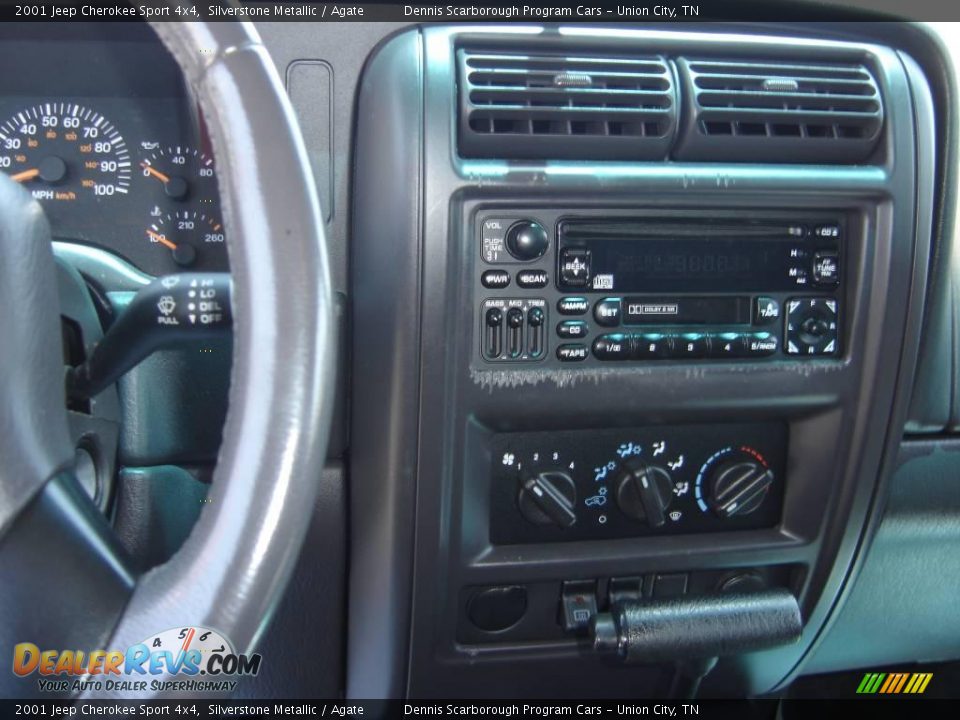 2001 Jeep Cherokee Sport 4x4 Silverstone Metallic / Agate Photo #21