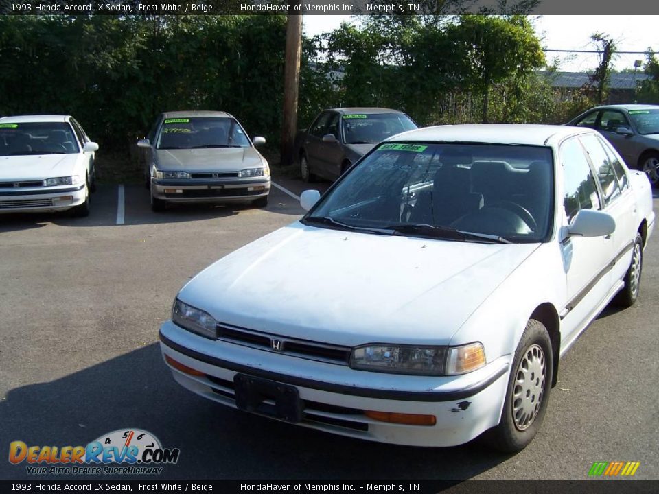 1993 White honda accord lx #6