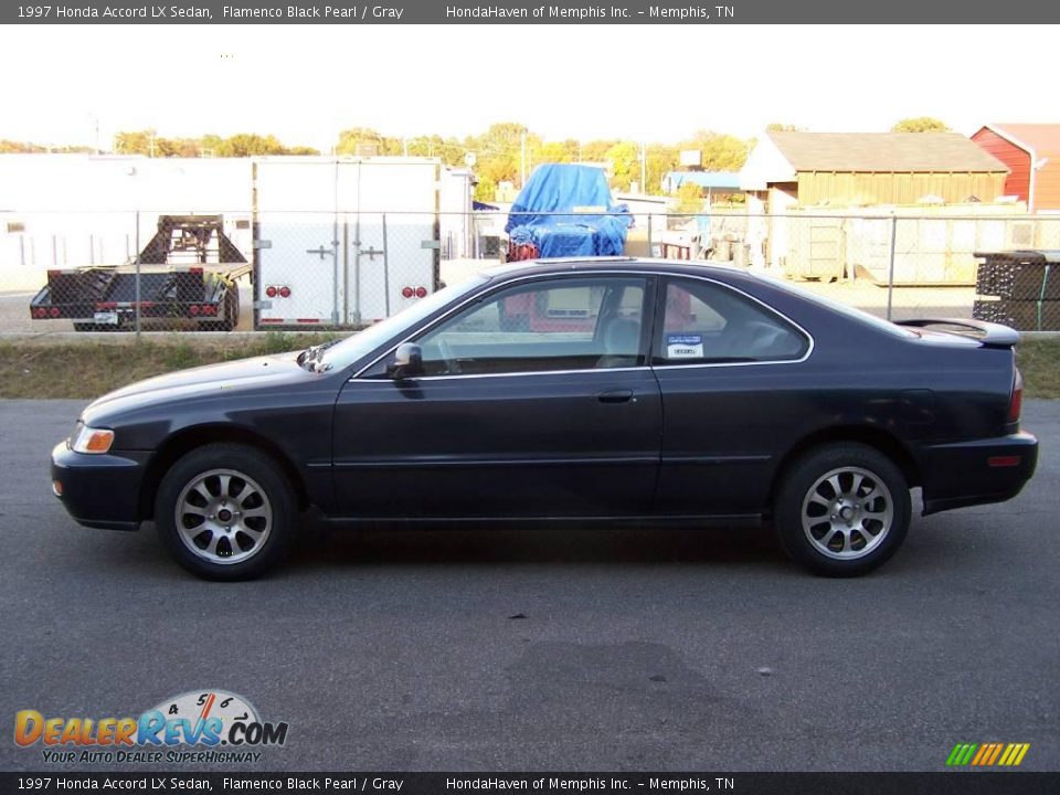 1997 Honda Accord LX Sedan Flamenco Black Pearl / Gray Photo #1