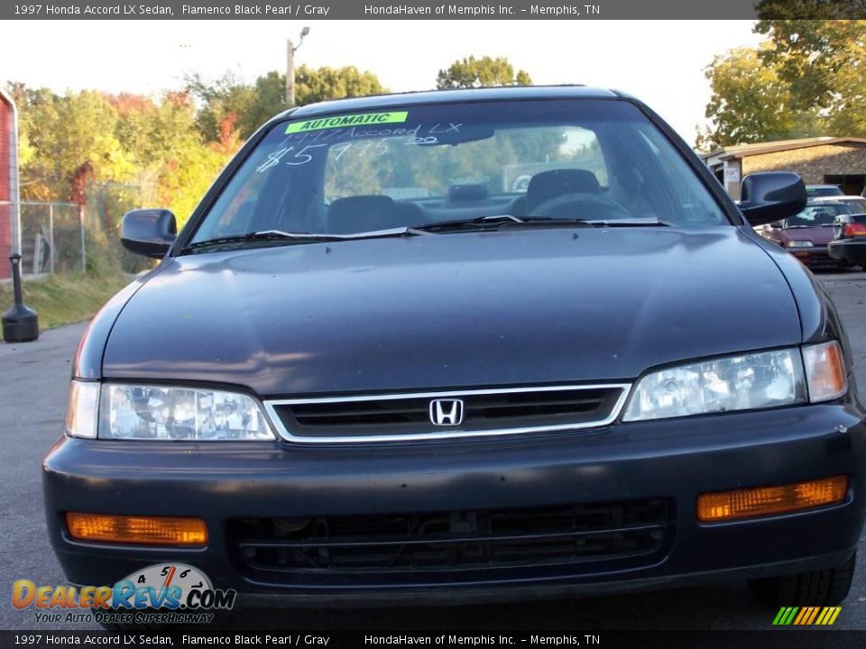 1997 Honda Accord LX Sedan Flamenco Black Pearl / Gray Photo #2