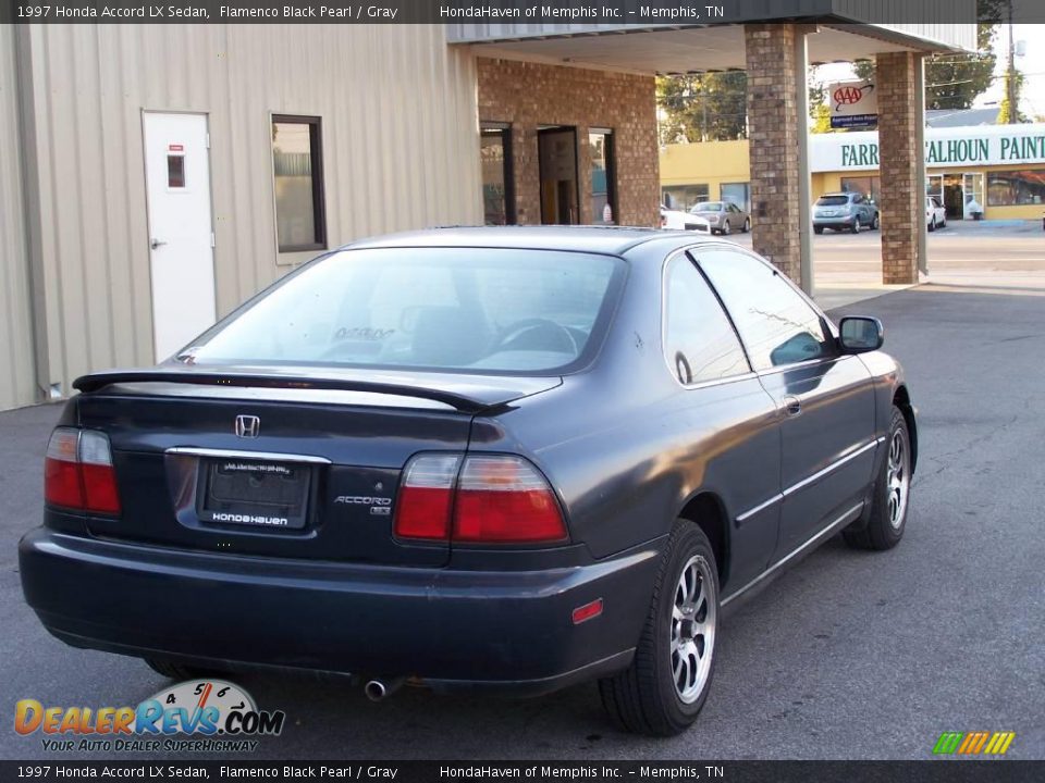 1997 Honda Accord LX Sedan Flamenco Black Pearl / Gray Photo #4