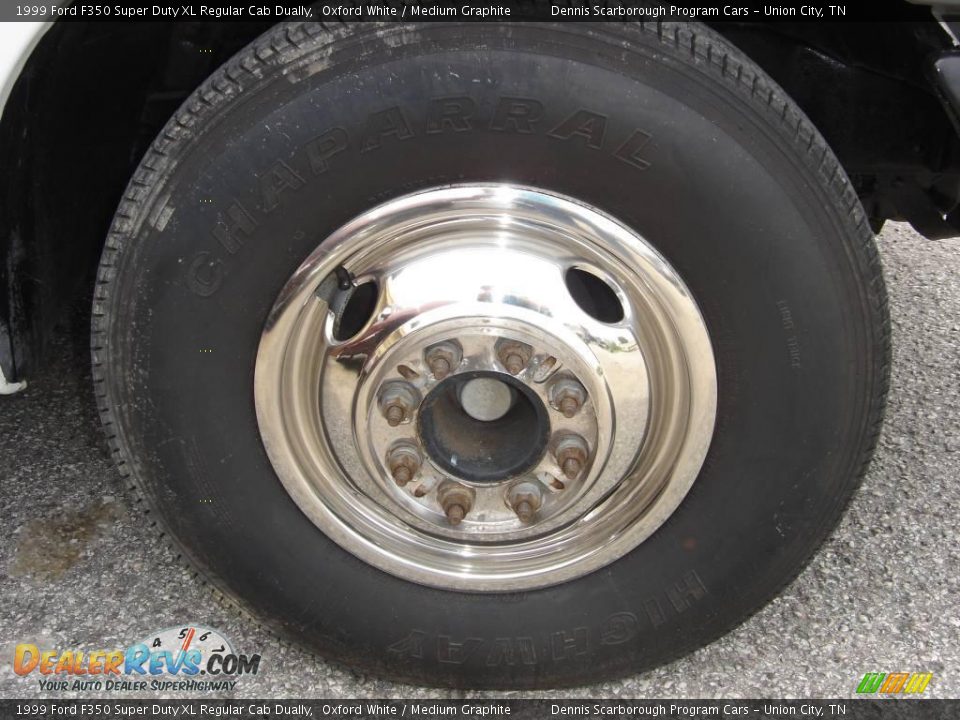 1999 Ford F350 Super Duty XL Regular Cab Dually Oxford White / Medium Graphite Photo #10