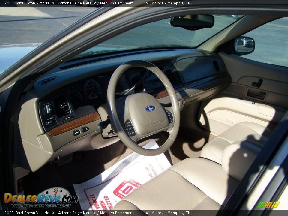 2003 Ford Crown Victoria LX Arizona Beige Metallic / Medium Parchment Photo #7
