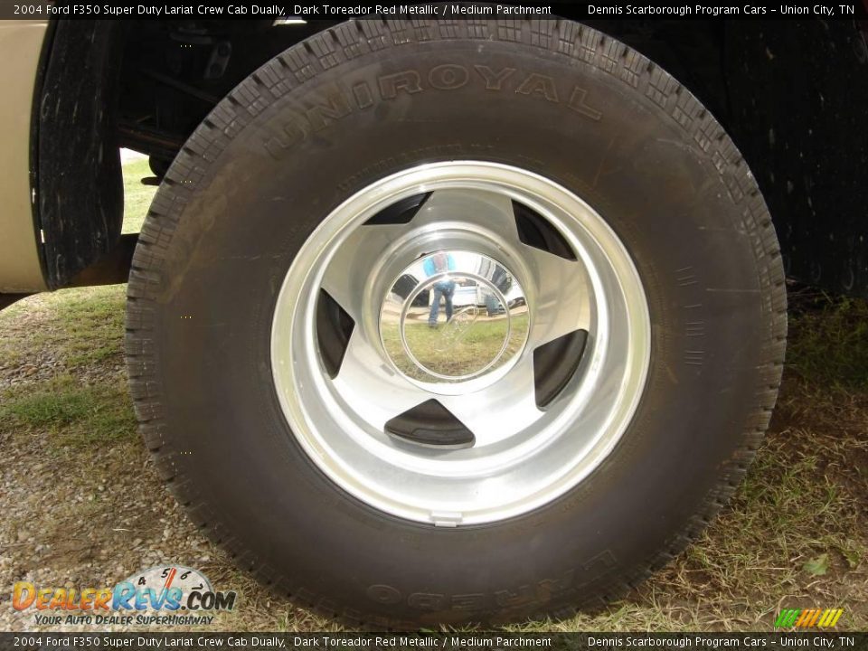 2004 Ford F350 Super Duty Lariat Crew Cab Dually Dark Toreador Red Metallic / Medium Parchment Photo #5