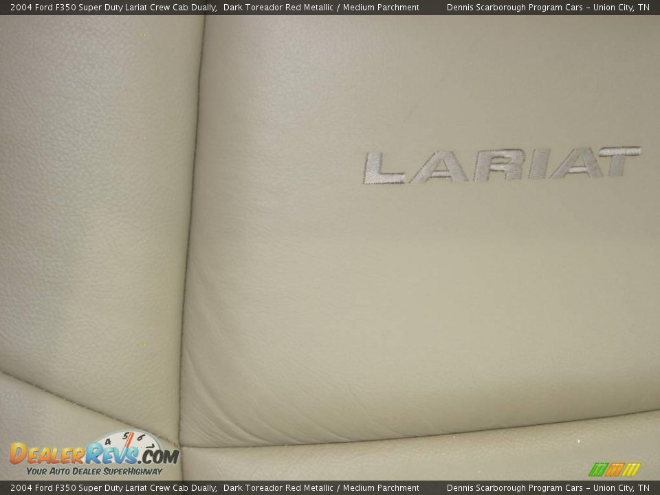 2004 Ford F350 Super Duty Lariat Crew Cab Dually Dark Toreador Red Metallic / Medium Parchment Photo #9