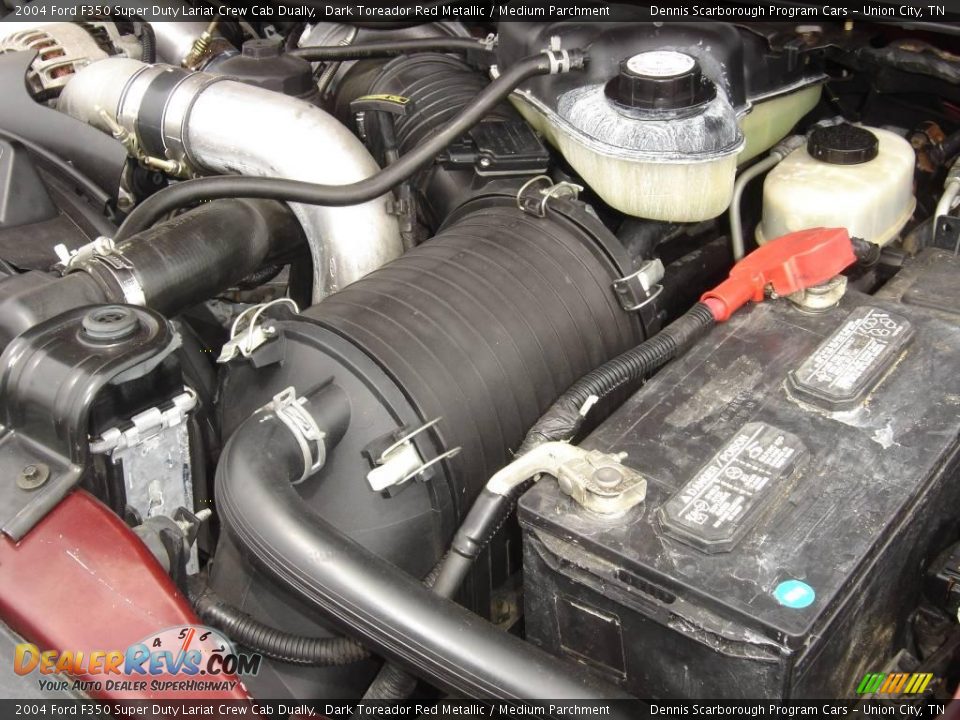 2004 Ford F350 Super Duty Lariat Crew Cab Dually Dark Toreador Red Metallic / Medium Parchment Photo #12