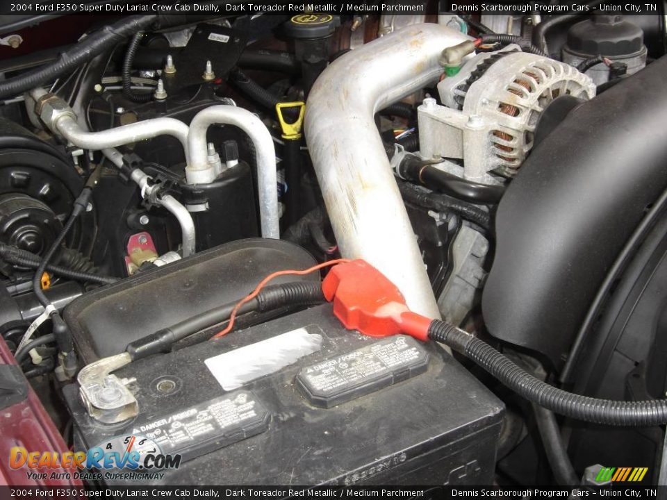 2004 Ford F350 Super Duty Lariat Crew Cab Dually Dark Toreador Red Metallic / Medium Parchment Photo #13