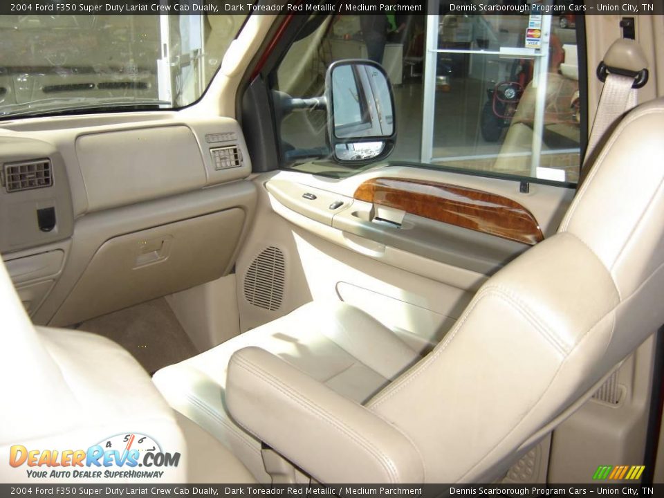 2004 Ford F350 Super Duty Lariat Crew Cab Dually Dark Toreador Red Metallic / Medium Parchment Photo #15