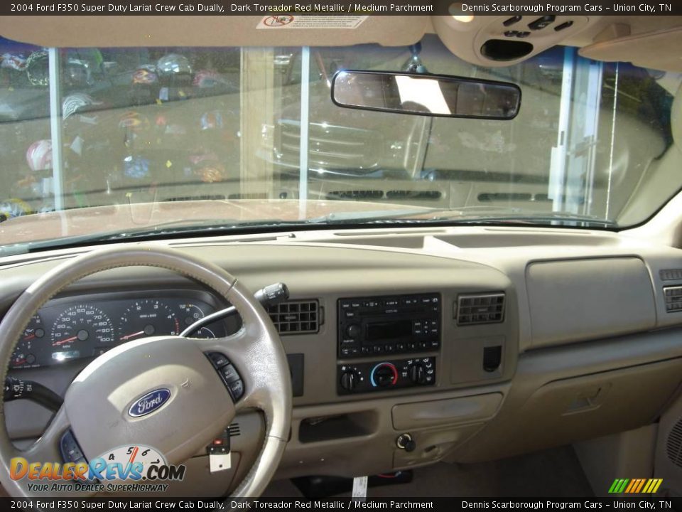 2004 Ford F350 Super Duty Lariat Crew Cab Dually Dark Toreador Red Metallic / Medium Parchment Photo #17