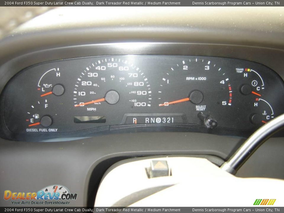 2004 Ford F350 Super Duty Lariat Crew Cab Dually Dark Toreador Red Metallic / Medium Parchment Photo #19