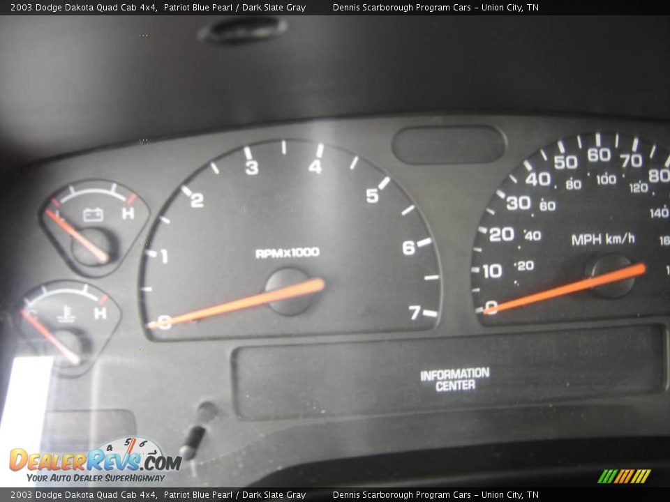 2003 Dodge Dakota Quad Cab 4x4 Patriot Blue Pearl / Dark Slate Gray Photo #6