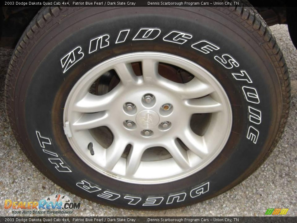 2003 Dodge Dakota Quad Cab 4x4 Patriot Blue Pearl / Dark Slate Gray Photo #13