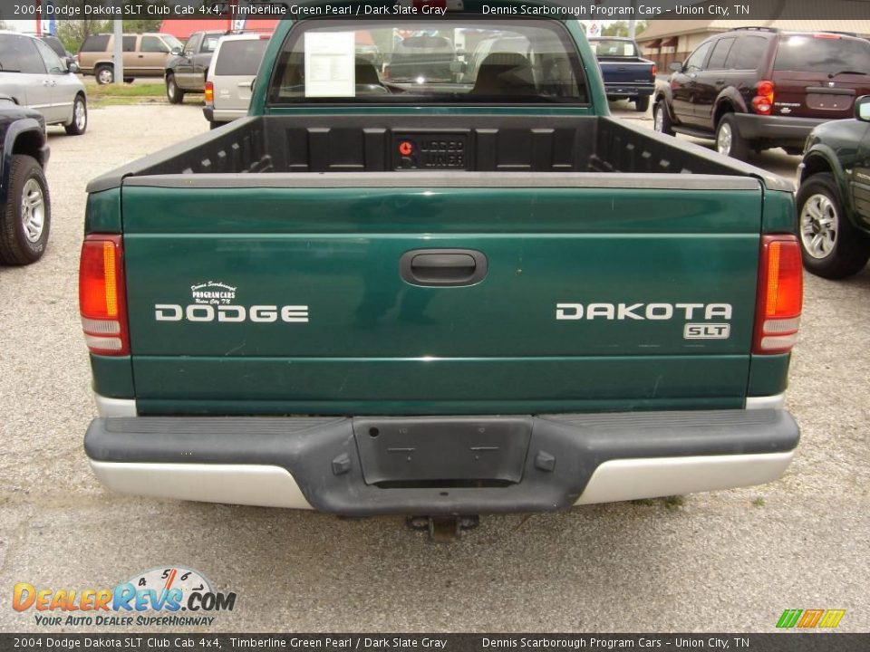 2004 Dodge Dakota SLT Club Cab 4x4 Timberline Green Pearl / Dark Slate Gray Photo #2