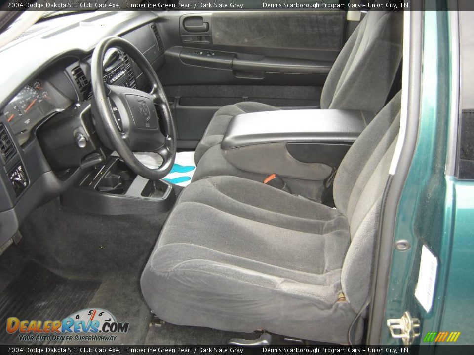 2004 Dodge Dakota SLT Club Cab 4x4 Timberline Green Pearl / Dark Slate Gray Photo #4