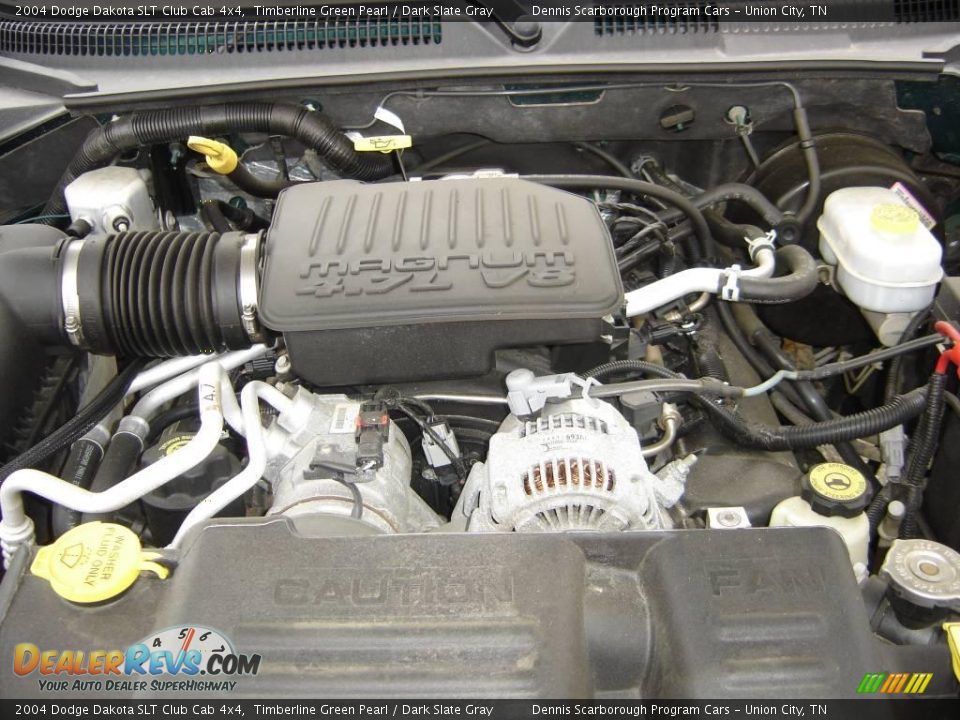 2004 Dodge Dakota SLT Club Cab 4x4 Timberline Green Pearl / Dark Slate Gray Photo #11