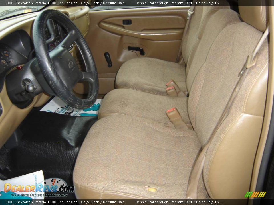 2000 Chevrolet Silverado 1500 Regular Cab Onyx Black / Medium Oak Photo #3