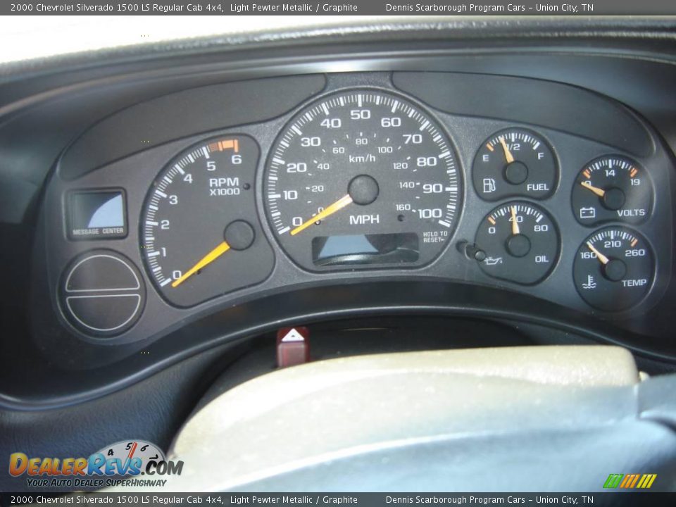 2000 Chevrolet Silverado 1500 LS Regular Cab 4x4 Light Pewter Metallic / Graphite Photo #4