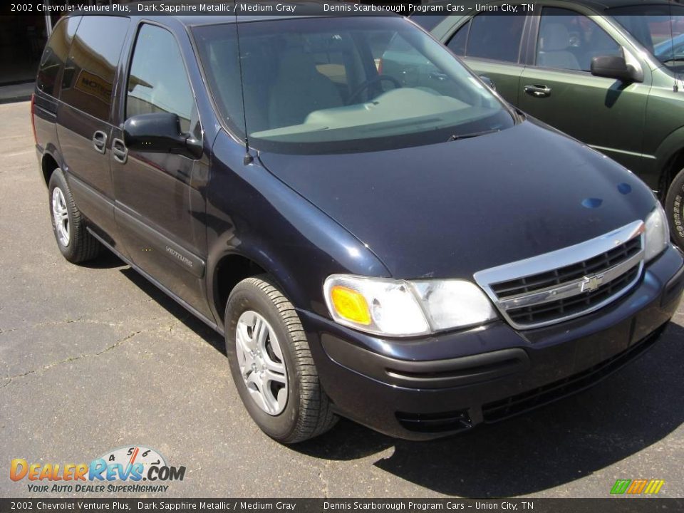 2002 Chevrolet Venture Plus Dark Sapphire Metallic / Medium Gray Photo #2