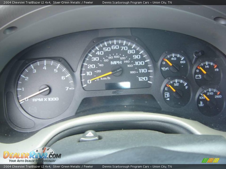 2004 Chevrolet TrailBlazer LS 4x4 Silver Green Metallic / Pewter Photo #9