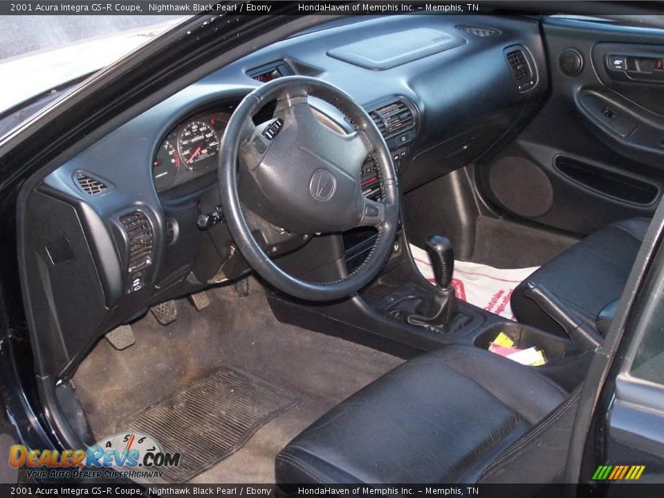 Ebony Interior - 2001 Acura Integra GS-R Coupe Photo #5