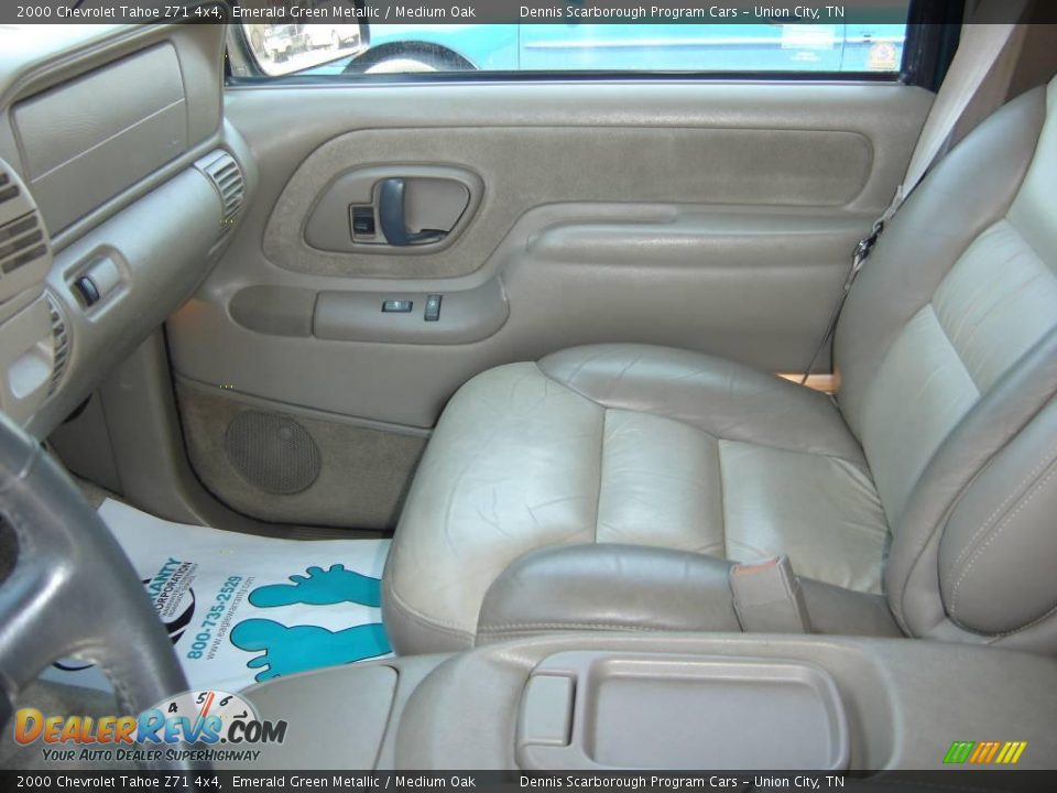 2000 Chevrolet Tahoe Z71 4x4 Emerald Green Metallic / Medium Oak Photo #11