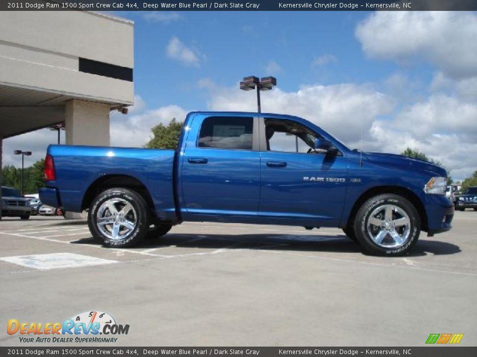 2011 Dodge Ram 1500 Sport Crew Cab 4x4 Deep Water Blue Pearl / Dark Slate Gray Photo #2