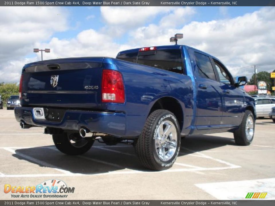 2011 Dodge Ram 1500 Sport Crew Cab 4x4 Deep Water Blue Pearl / Dark Slate Gray Photo #3