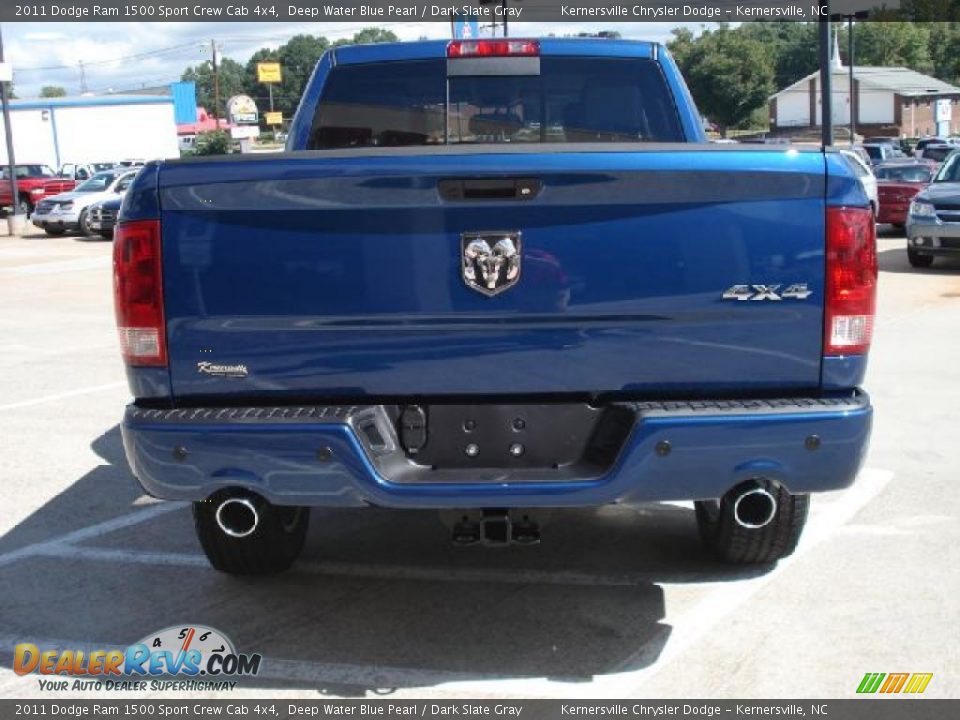 2011 Dodge Ram 1500 Sport Crew Cab 4x4 Deep Water Blue Pearl / Dark Slate Gray Photo #4