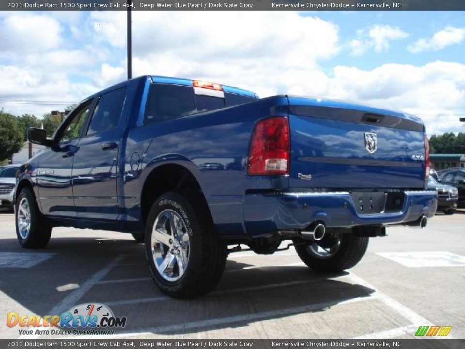 2011 Dodge Ram 1500 Sport Crew Cab 4x4 Deep Water Blue Pearl / Dark Slate Gray Photo #5