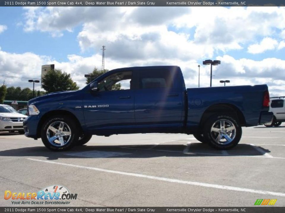 2011 Dodge Ram 1500 Sport Crew Cab 4x4 Deep Water Blue Pearl / Dark Slate Gray Photo #6